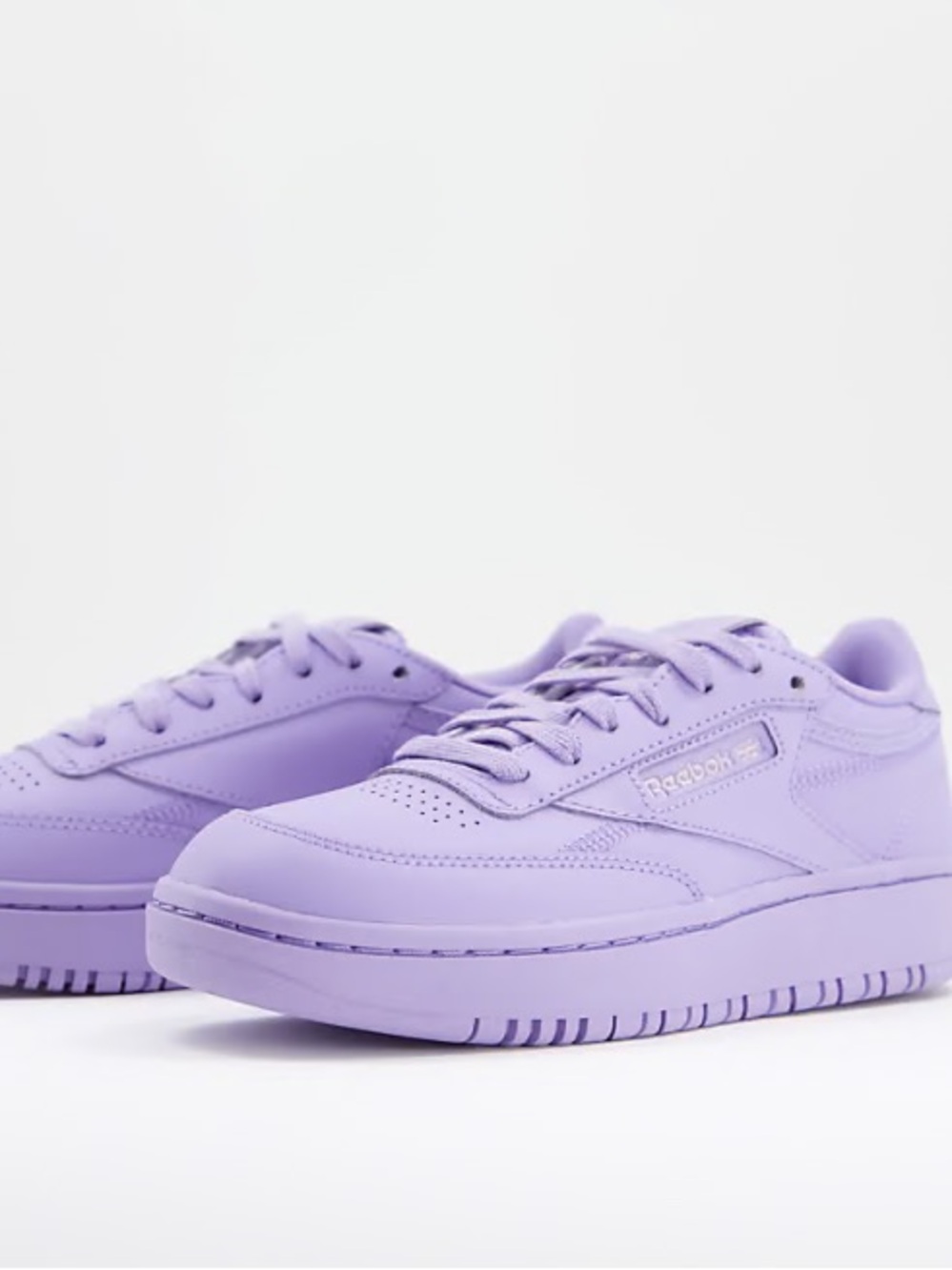 Reebok Women's Lavender Platform Leather Sneakers